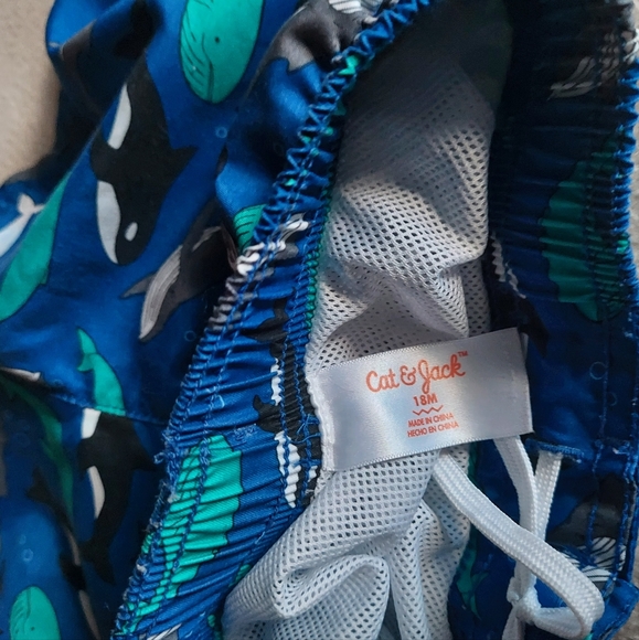 6M-18M Boys Swim Trunks Swimming Shorts Bundle Cat&Jack | Tea | Carters - Picture 5 of 7